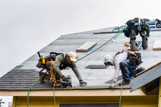 Professional Gutter Installation technician working in Plymouth, FL